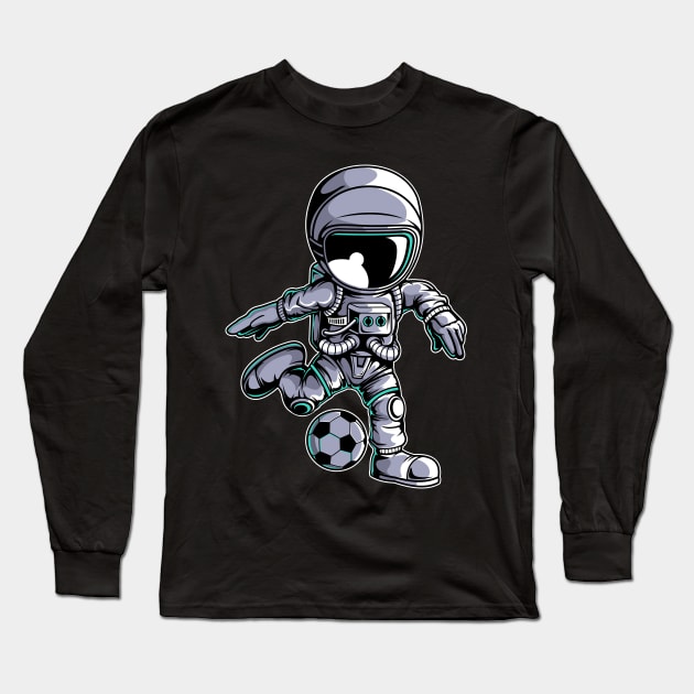 Astronaut Soccer Player Long Sleeve T-Shirt by ArtisticParadigms